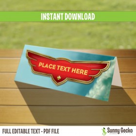 Planes Fire And Rescue Birthday Tent Cards / Place Cards